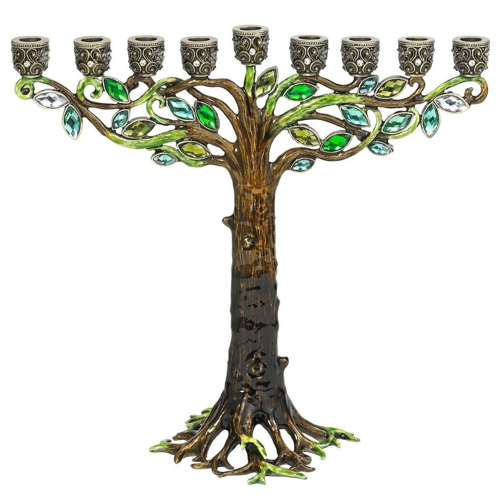 OLIVIA RIEGEL Tree of Life Chanukah Menorah
